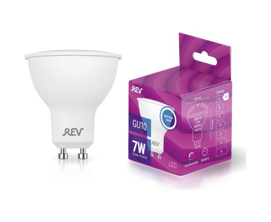 Светодиодная лампа LED PAR16 GU10 7Вт 4000K REV 32331 0 