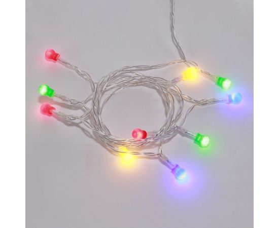 Светодиодная гирлянда NEON-NIGHT Шарики 1.5м, 10LED, цвет свечения мультиколор, 2хАА 303-092 