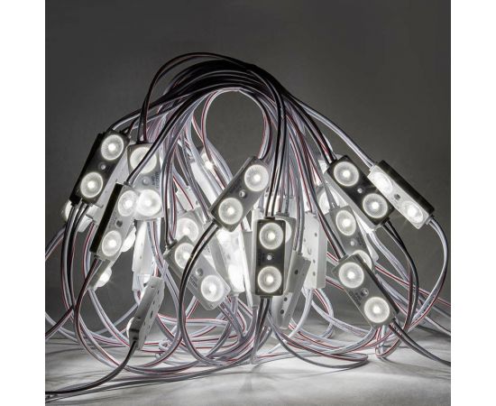 Светодиодный модуль MAKSILED 0.96Вт, 12В, IP67, SMD2835 2LED, 160лм, холодный белый, 20 шт./упаковка ML-M2SM-L-2835-W 