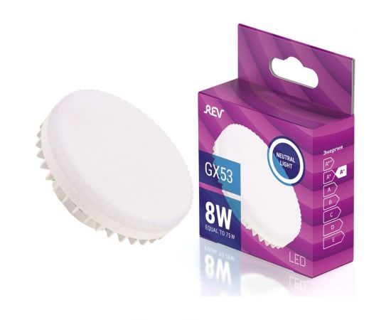 Светодиодная лампа REV, GX53, 8W, 4000К 32566 6 