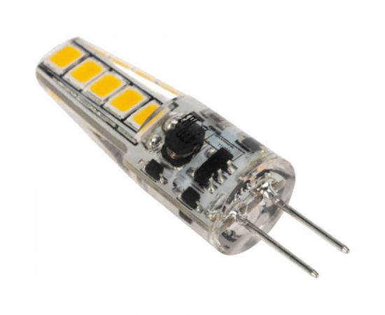 Светодиодная лампа REXANT JC-SILICON G4, 12 В, 2 Вт, 2700 K, теплый свет, силикон 604-5006 – изображение 2