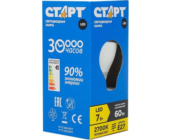 Светодиодная лампа СТАРТ в колбе лон LEDSphereE27 7W27 – изображение 2