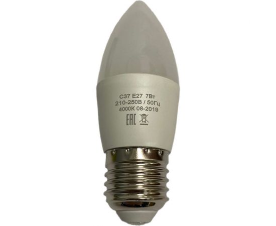 Светодиодная лампа HIKO C37, 7W, 4000K, E27, свеча, QH08 600132527 – изображение 2