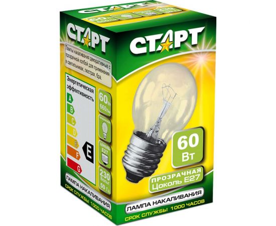 Декоративная лампа накаливания, шарик СТАРТ ДШ 60Вт Е27 – изображение 2