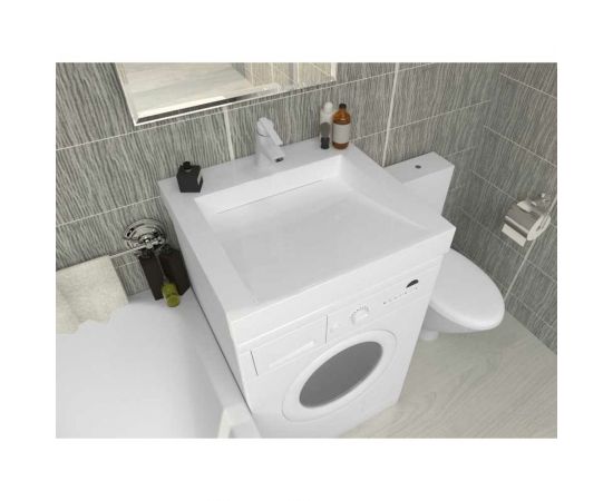 Раковина над стиральной машиной MARKO "БЛЮЗ" 60x55x10 с щелевым сливом 5031600 – изображение 3