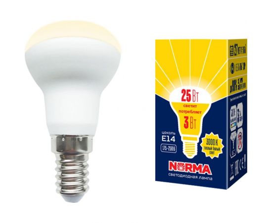 Светодиодная лампа Volpe LED-R39-3W/3000K/E14/FR/NR UL-00005625 – изображение 3