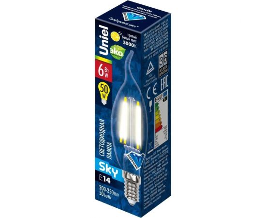 Светодиодная лампа Uniel LED-CW35-13W/4000K/E14/CL PLS02WH UL-00005904 – изображение 3