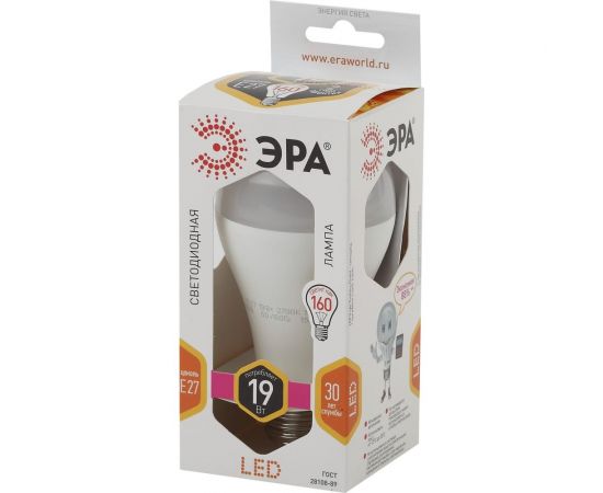 Светодиодная лампа ЭРА LED A65-19W-827-E27 Б0031702 – изображение 3