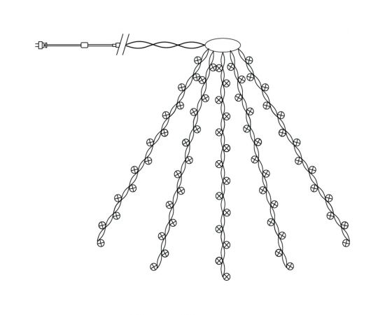 Гирлянда FERON 230V 750 LED мульти, IP44, шнур 6м , CL93 32953 – изображение 3