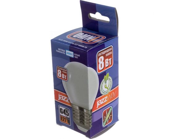 Лампа Jazzway PLED OMNI G45 8w E27 4000K FR 230, 50 5021549 – изображение 4