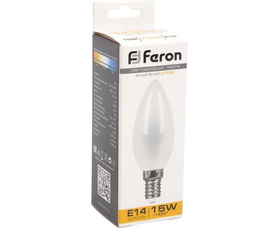 Светодиодная лампа FERON lb-717 свеча e14 15w 2700k, 38255 – изображение 4