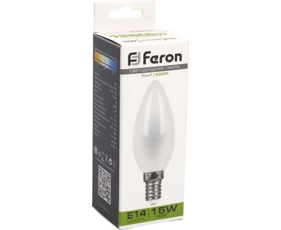 Светодиодная лампа FERON lb-717 свеча e14 15w 4000k, 38257 – изображение 4
