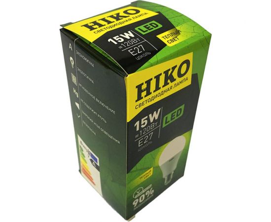 Светодиодная лампа HIKO А65, 15W, 3000K, E27, QH11, груша 600170587 – изображение 5