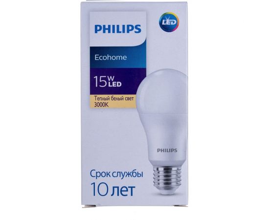 Светодиодная лампа PHILIPS Ecohome LED Bulb 15Вт 1350лм E27 830 RCA 929002305017 – изображение 5