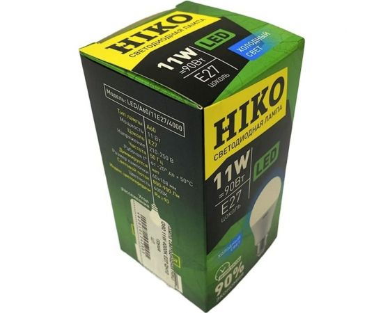 Светодиодная лампа HIKO А60, 11W, 4000K, E27, QH10, груша 600150092 – изображение 5