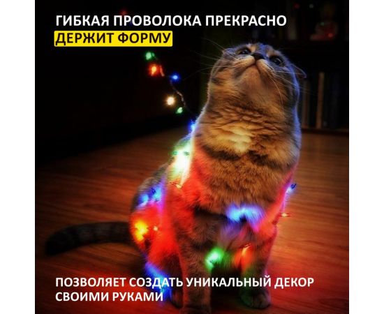 Гирлянда NEON-NIGHT Роса 2м, 20 диодов, USB, цвет RGB 315-959 – изображение 5