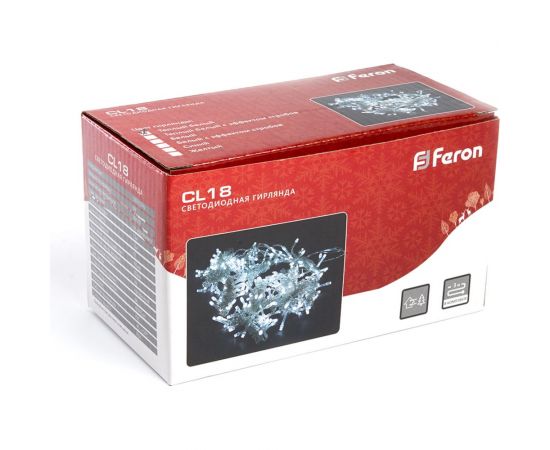 Гирлянда FERON 230V 160 LED 2700K, эффект стробов, IP44, шнур 3м, CL18 32326 – изображение 5