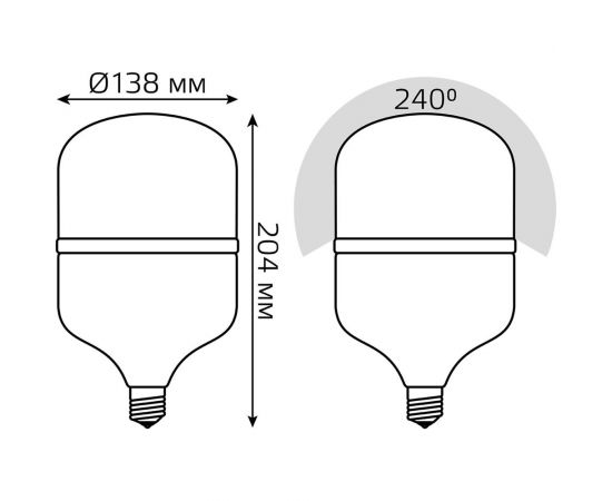 Светодиодная лампа Gauss Elementary T140 50W 4500lm 6500K E27 LED 1/8 63235 – изображение 7