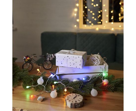 Светодиодная гирлянда NEON-NIGHT Шарики 1.5м, 10LED, цвет свечения мультиколор, 2хАА 303-092 – изображение 9