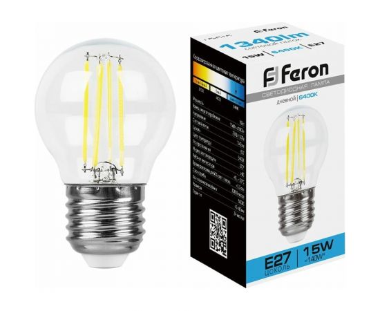 Светодиодная лампа FERON LB-515 Шарик E27 15W 6400K 38254 
