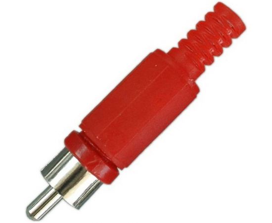Разъем RCA штекер Pro Legend пластик на кабель, красный, PL2149 