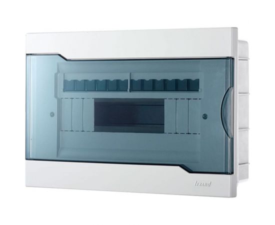 Бокс с прозрачной крышкой Lezard NEW ЩРВ-П-12 для внутренней установки 12-и модульных устройств 730-1000-012 NEW 