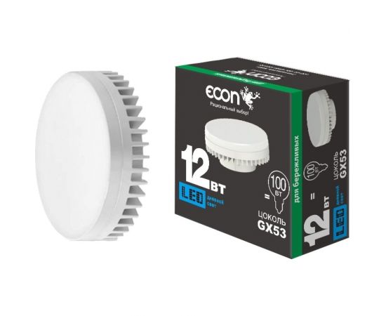 Светодиодная лампа ECON LED GX 12Вт 4200K GX53 ES 7812530 