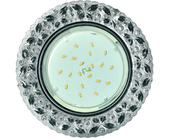 Встраиваемый светильник Ecola GX53 H4 LD7040 искристый, подсветка, бабочки, тонированный-хром 35x125 FY53CBEFB 