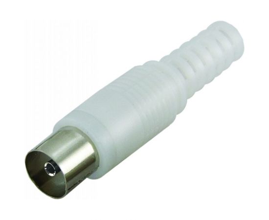 Антенное TV гнездо TDM пластиковое без пайки белое SQ1809-0011 