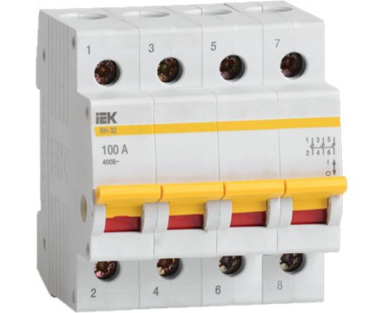 Выключатель нагрузки IEK ВН-32 100А/4П ИЭК MNV10-4-100 