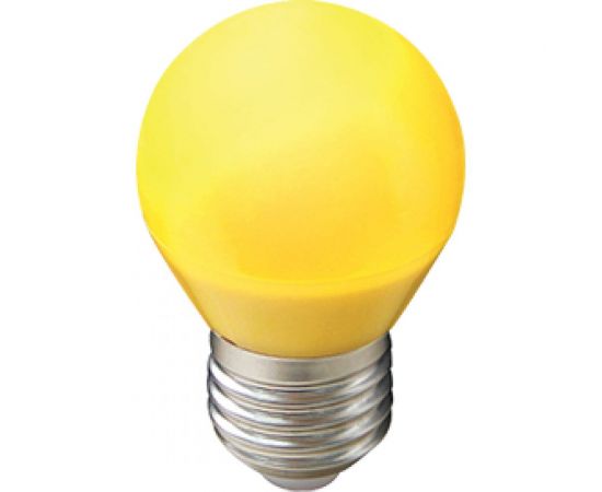 Светодиодная лампа Ecola globe LED color 5,0W G45 220V E27 Yellow шар Желтый матовая колба 77x45 K7CY50ELB 