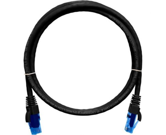 Шнур NIKOMAX U/UTP, 4 пары, категория 6, 7х0.205 мм, черный, 0.5м NMC-PC4UE55B-005-C-BK 