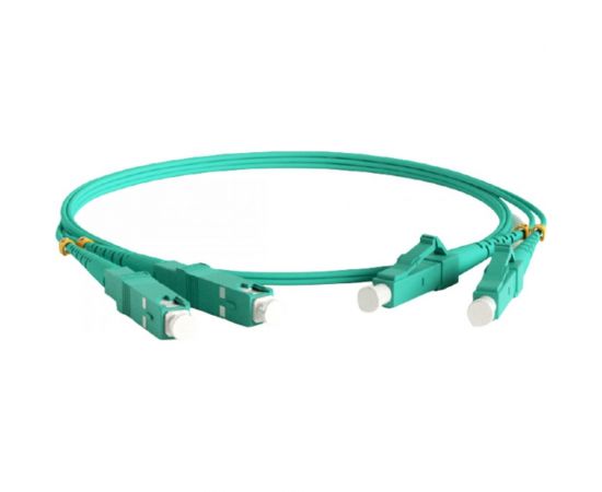 Волоконно-оптический шнур Hyperline FC-D2-503-LC/PR-SC/PR-H-1M-LSZH-AQ патч-корд MM 50/1 34457 