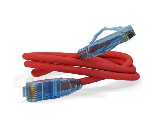 Патч-корд Hyperline PC-LPM-UTP-RJ45-RJ45-C6-3M-LSZH-RD U/UTP, Cat.6 (100% Fluke Component Tested), LSZH, 3 м, красный 230266 