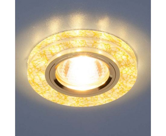 Встраиваемый светильник Elektrostandard 8371 MR16 WH/GD / белый/золото a031514 