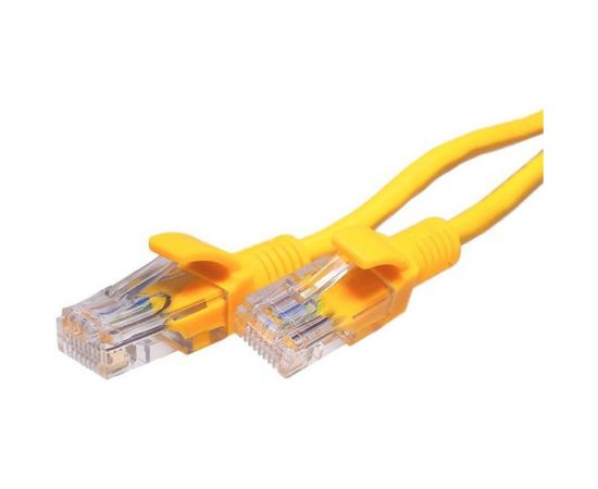 Патч-корд SUPRLAN, U/UTP Cat.5e 4x2 26AWG /7x0.16mm/ Cu LSZH желтый 0,5м 10-0161 