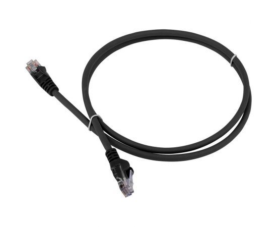 Патч-корд LANMASTER RJ45 - RJ45, 4 пары, UTP, категория 5е, 2 м, черный, LSZH, LAN-PC45/U5E-2.0-BK 