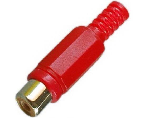 Разъем RCA гнездо Pro Legend пластик на кабель, красный, PL2154 