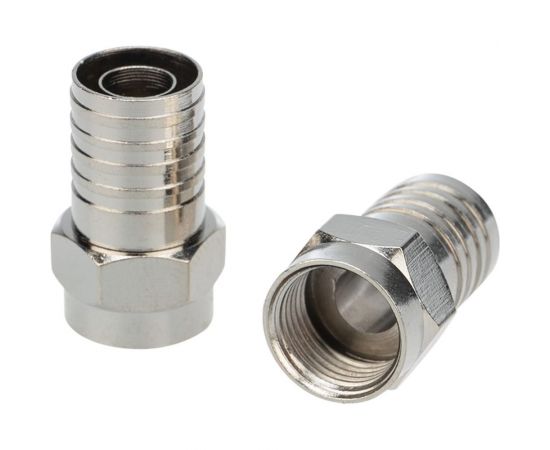 F-разъем REXANT RG-6, обжим 100 шт 05-4031 