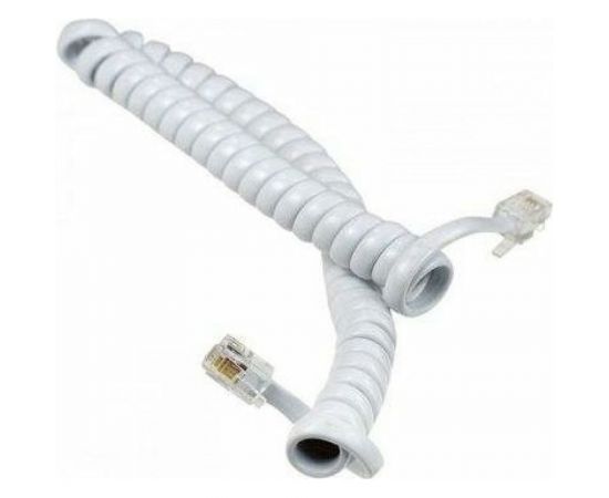 Витой трубочный кабель Pro Legend 2м, телефонный, белый PL1212 