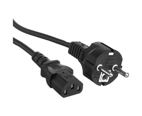 Кабель питания ExeGate Power PC-1 8P Евровилка Schuko- С13 VDE-250V-3х0.5-CU 6A черный 1.8м 280645 