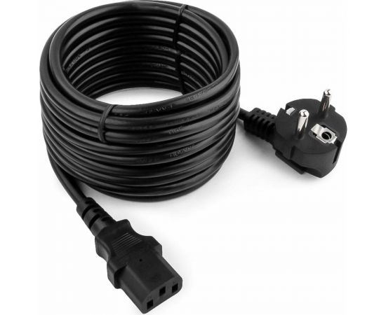 Кабель питания Cablexpert 5.0м, Schuko-C13, VDE, 10А, черный, PC-186-VDE-5M 