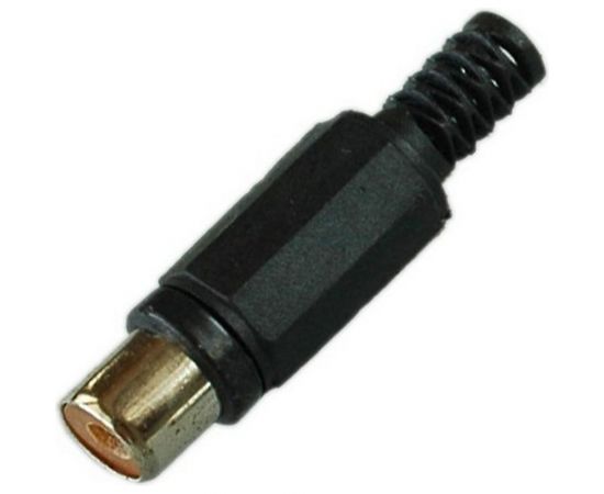 Разъем RCA гнездо Pro Legend пластик на кабель, черный, PL2151 