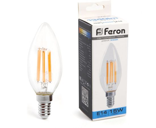 Светодиодная лампа FERON LB-717 Свеча E14 15W 4000K 38258 