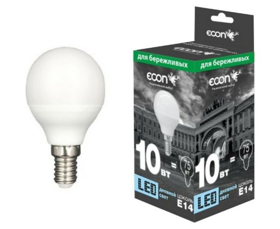 Светодиодная лампа ECON LED P 10Вт E14 4200K P45 ES 7310010 