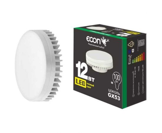 Светодиодная лампа Econ LED GX 12Вт3000K GX53 ES 7812531 
