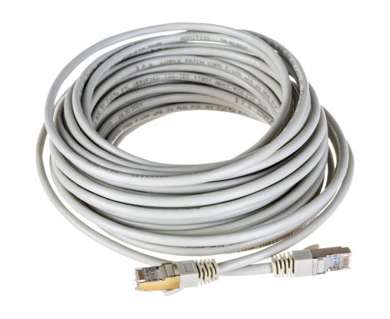 Патч-корд ЭРА PC15F F/UTP категория 5e, длина 15 метров, экранированный, серый, Cu, Б0051350 