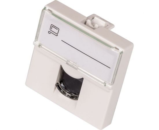 Вставка LANMASTER Mosaic, категория 6, со шторкой и увеличенным окном маркировки, белая LAN-SIP-23U6-WH 