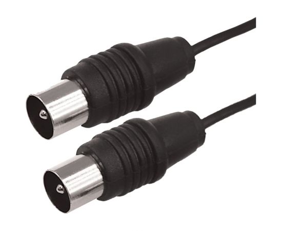 Антенный кабель удлинитель REXANT ТВ гнездо - штекер 3 метра, черный 17-5023 