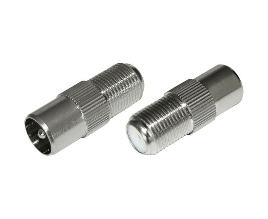 Антенный переходник REXANT RG-6, SAT, гнездо F - штекер ТВ 06-0025-A 